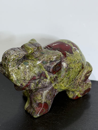 African Bloodstone Elephant Carving – 5 cm