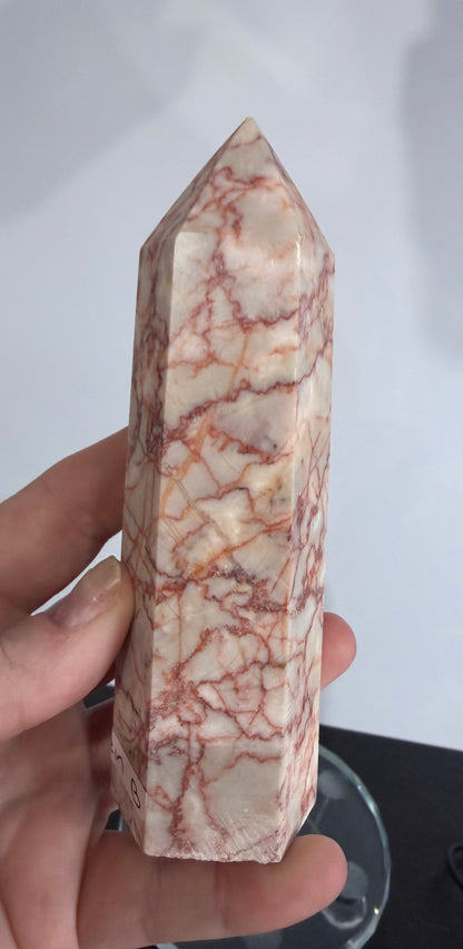 Red Vein Jasper Crystal Tower – 13.2cm | 330g B