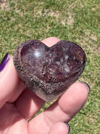 Garden Quartz Heart – Self Standing 75 g A