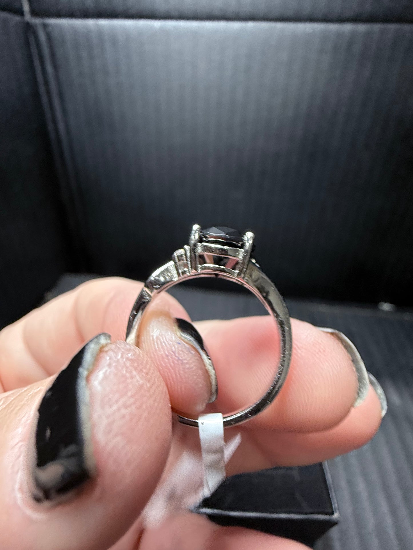 Black Moissonite Diamond Ring