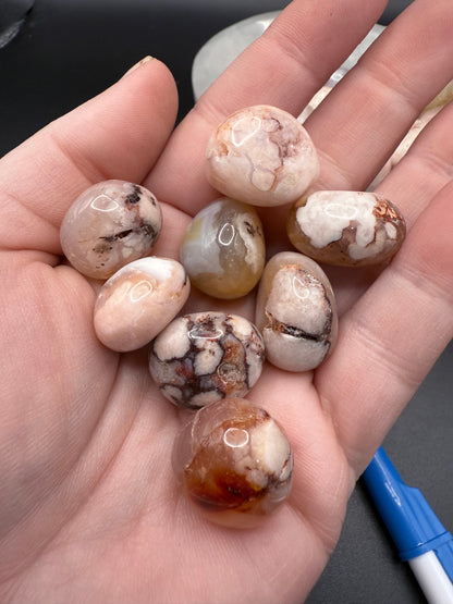 High Quality Flower Agate Tumbles