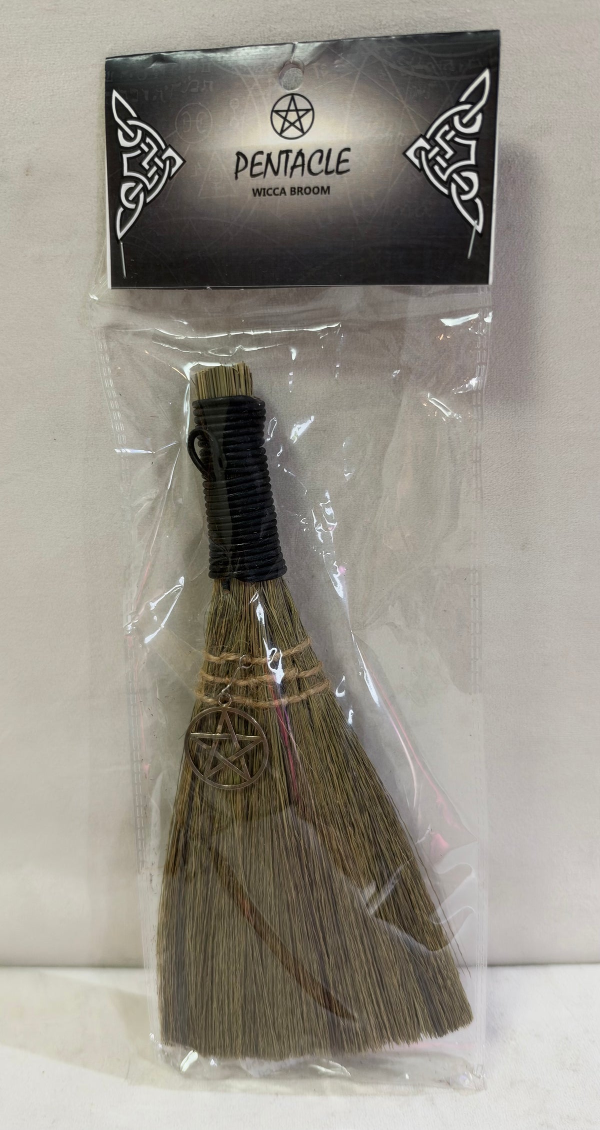 Pentacle Wicca Broom – Mini Witch’s Besom – 22cm