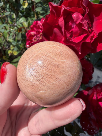 Peach Moonstone Sphere – 5.2cm | 190g