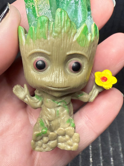 Green Aura coated Quartz Groot