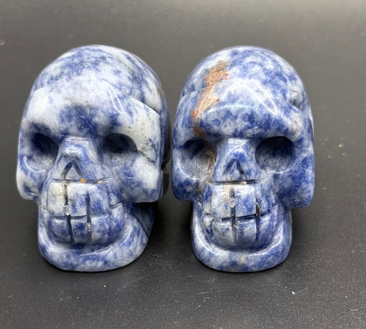 Chinese Sodalite Skull Carving – 5 × 4cm