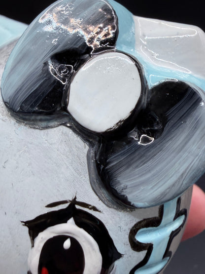 Hello Kitty Inspired Hand-Painted Selenite Figurine – Large