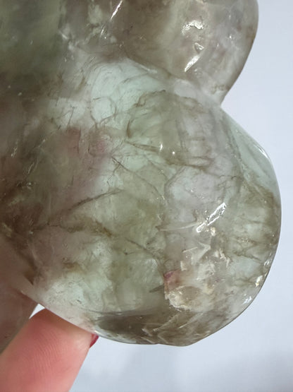 Green Fluorite Butterfly Carving Bowl – 344g