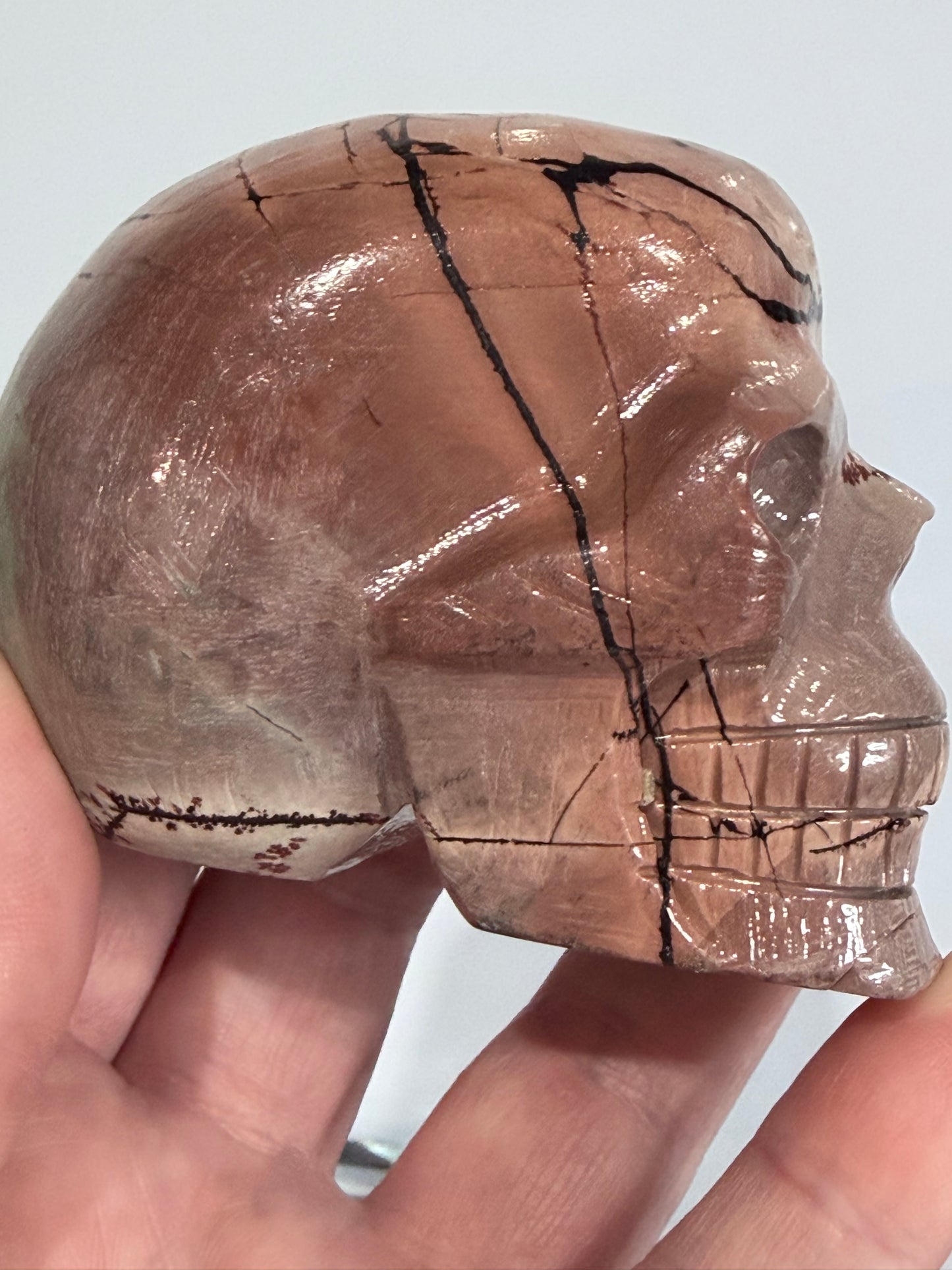 Picture Jasper Skull Carving – 338g