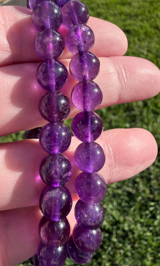 8mm A Grade Amethyst Bracelet