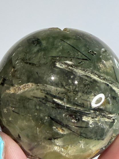 Botryoidal Prehnite with Epidote & Calcite Sphere B - 5cm