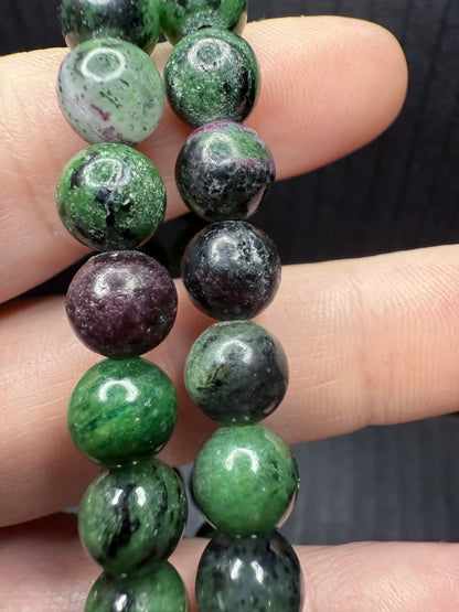 Ruby in zoisite Bracelet 8mm