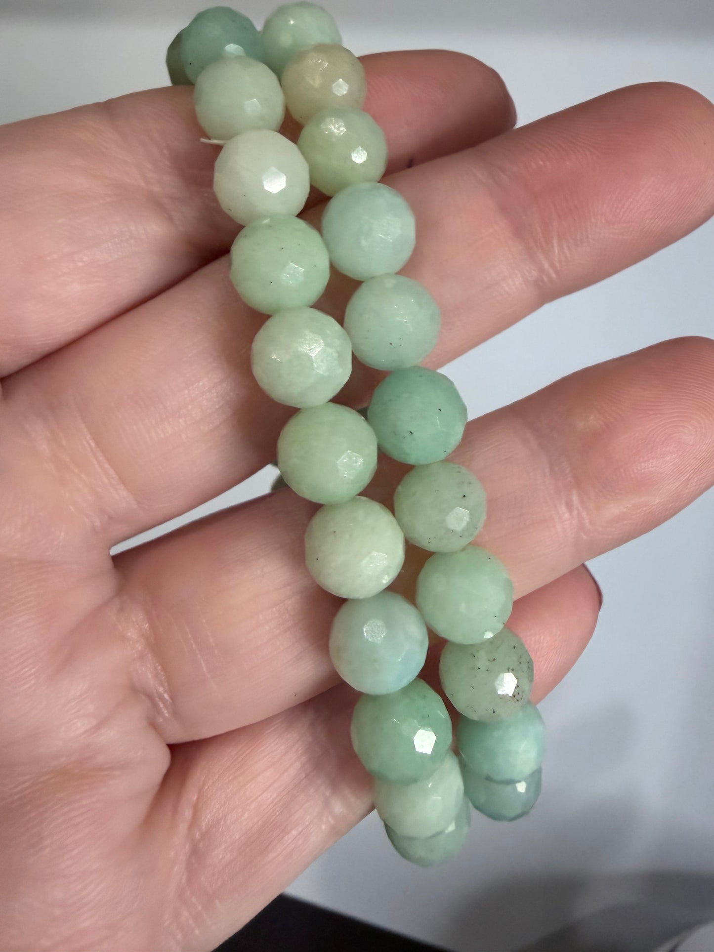 8mm Amazonite Faceted Bracelet

Calming Energy • Communication • Emotional Balance
