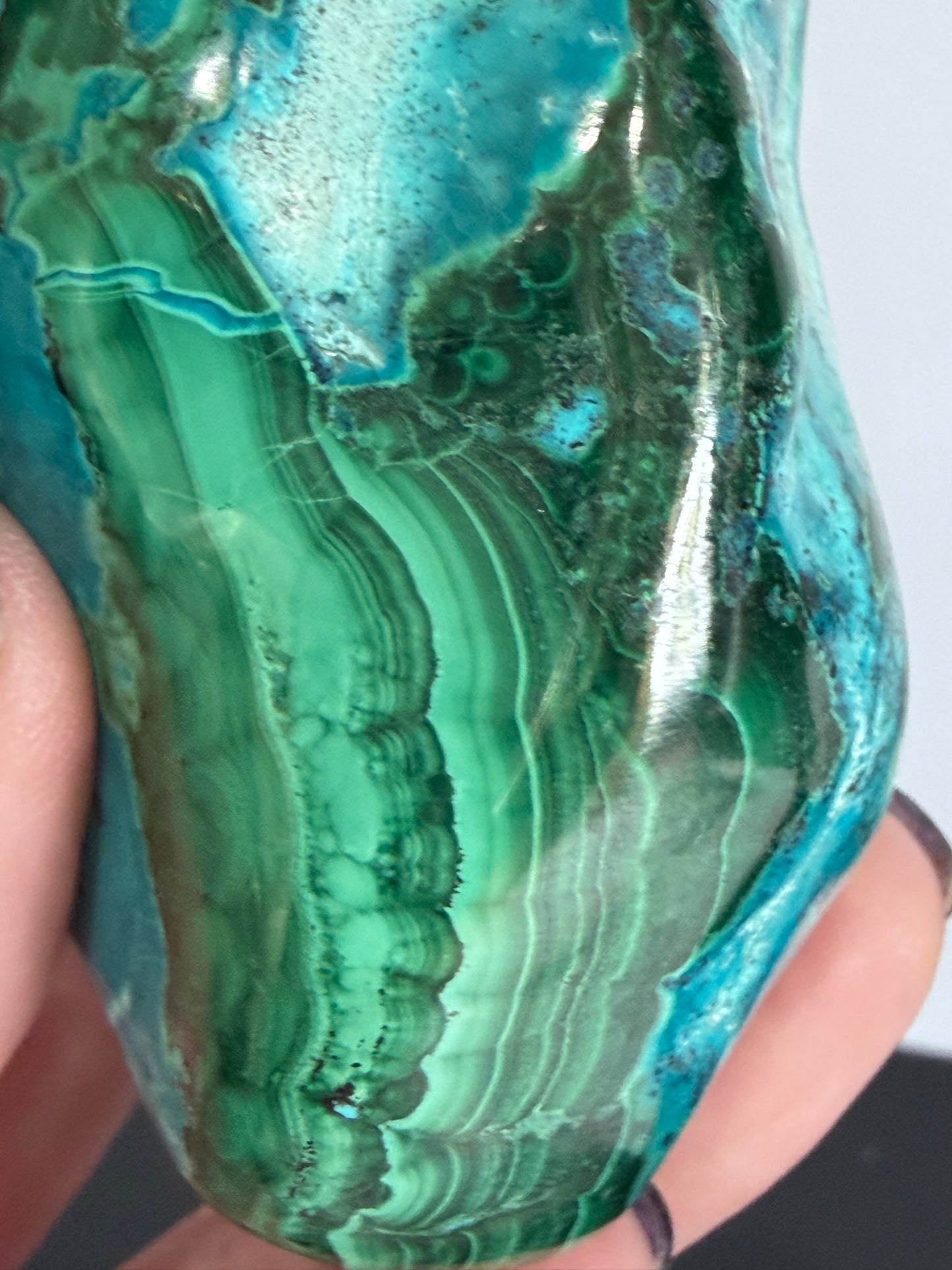 Chrysocolla with Malachite Freeform Premium– Madagascar – 275g -