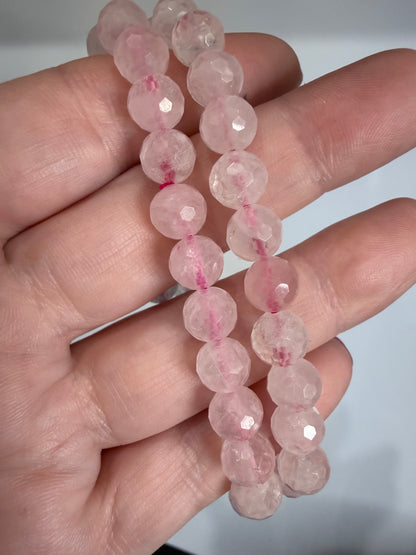 8mm Rose Quartz Faceted Bracelet

Love • Emotional Healing • Self-Love