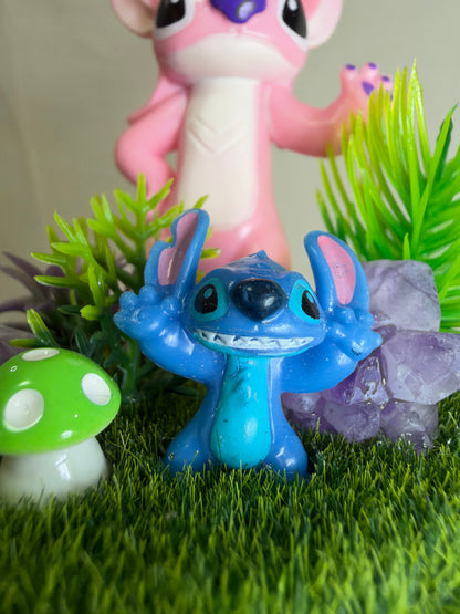 Angel & Stitch Amethyst Crystal Garden – 6cm