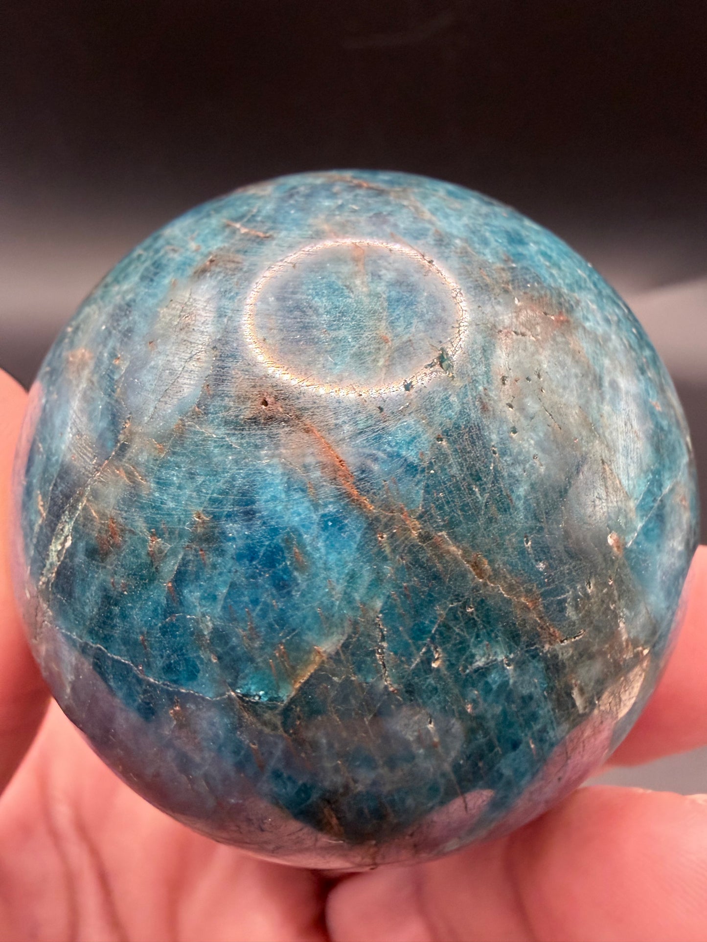 Blue Apatite Sphere