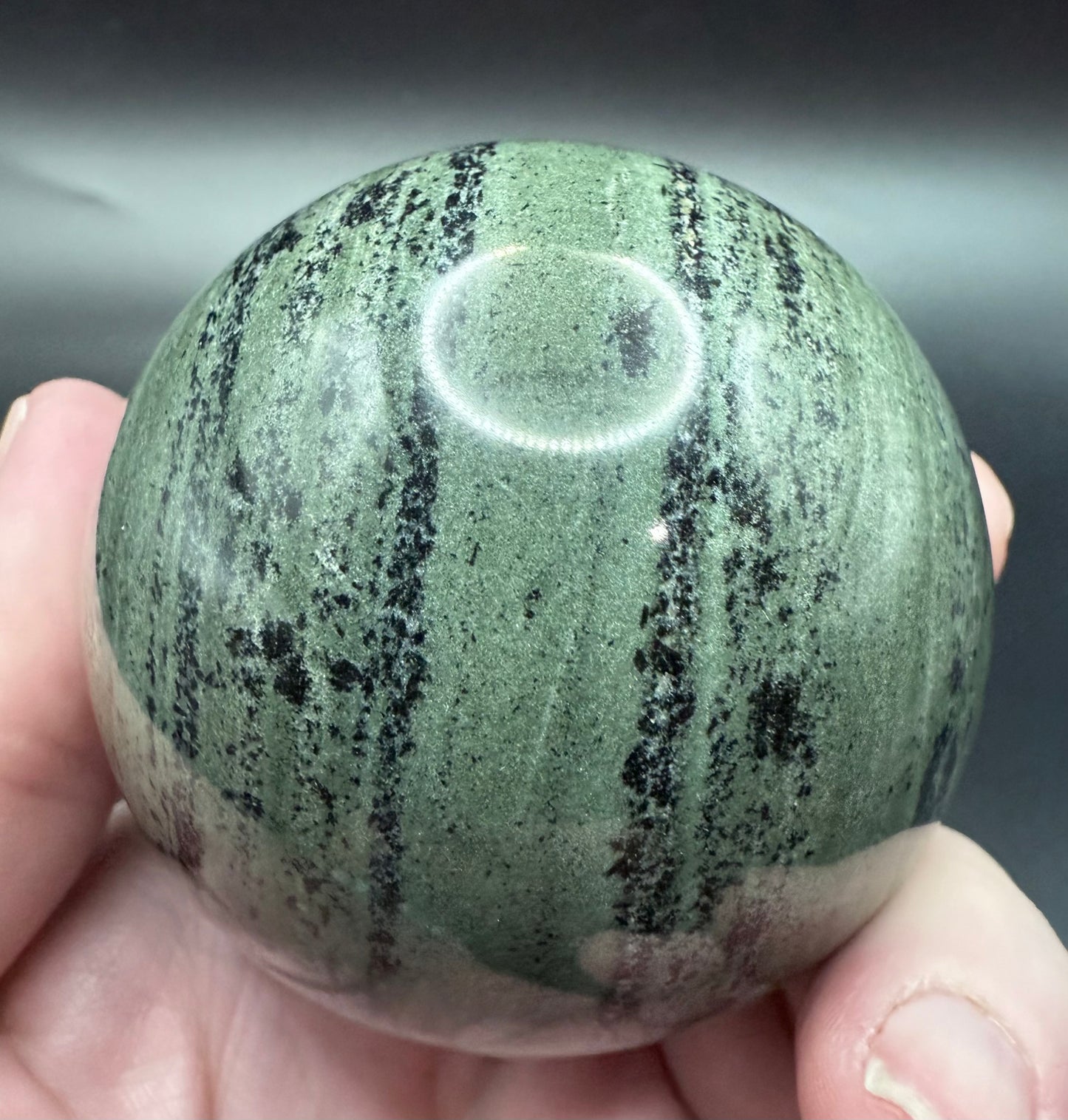 Green Hair Jasper Sphere – 6.3cm