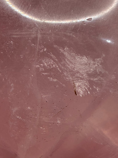 Rose Quartz Heart with Silver Stand – Love & Calm (156g | 6.7 × 6.3cm)