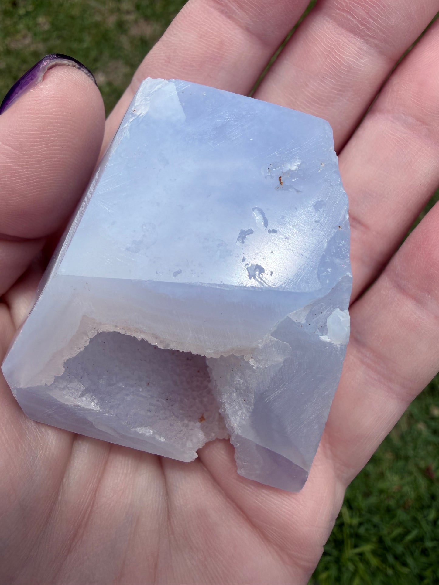 Blue Lace Agate Druzy Freeform – 82g
