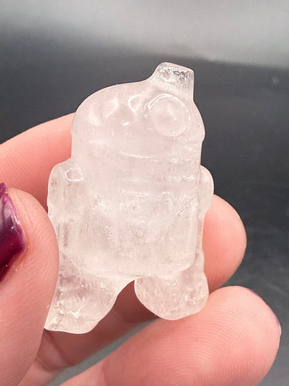🤖 Crystal R2-D2 Carvings – Galactic Guardians of Energy
