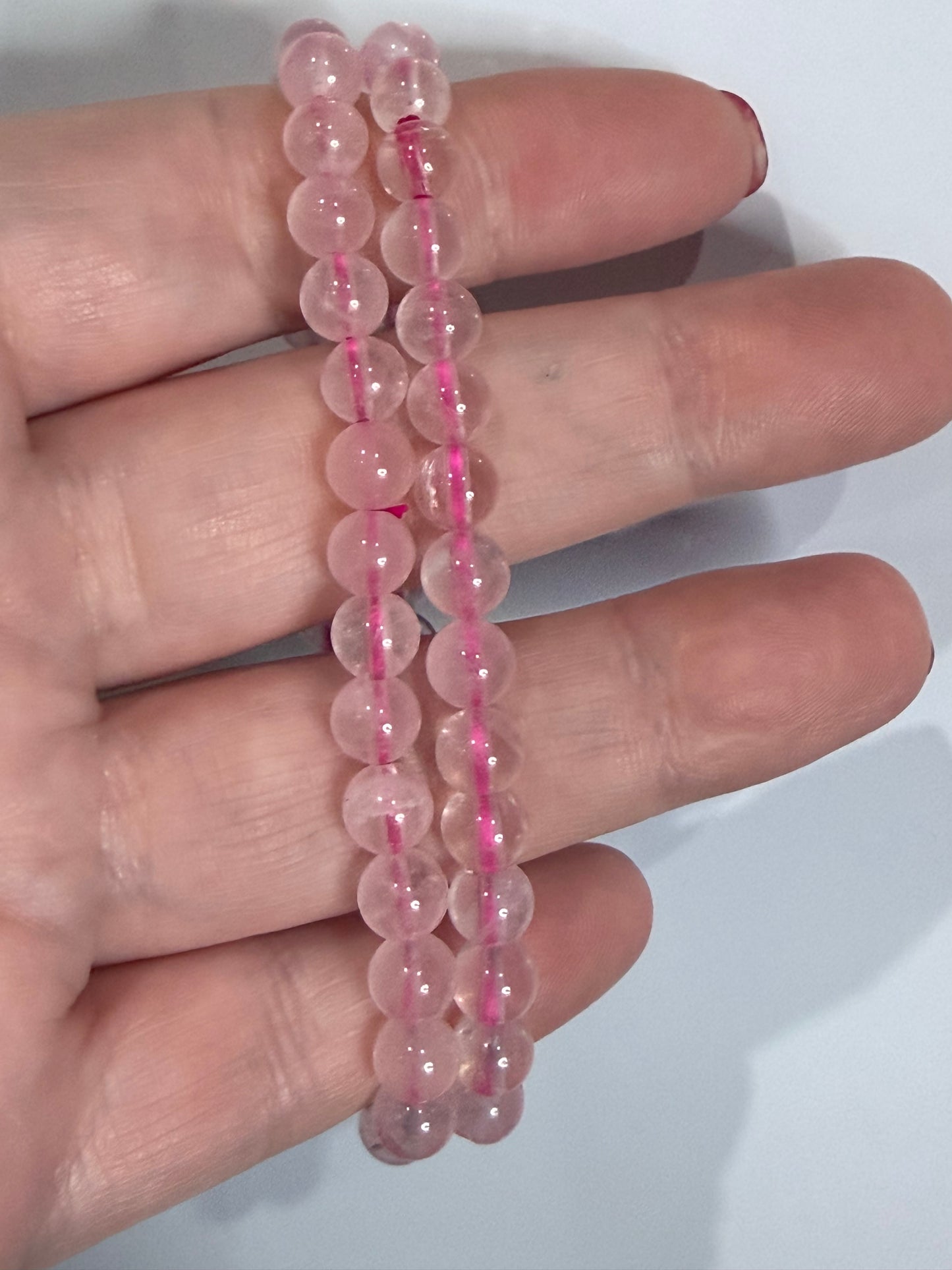 6mm Rose Quartz Bracelet – Love • Emotional Healing • Compassion