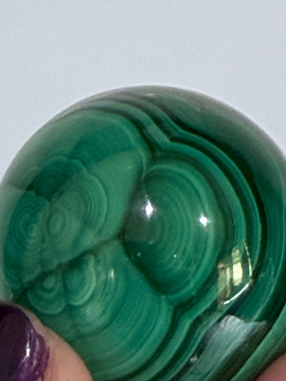 Malachite Sphere Premium– Exceptional Banding | Madagascar 3.5cm -