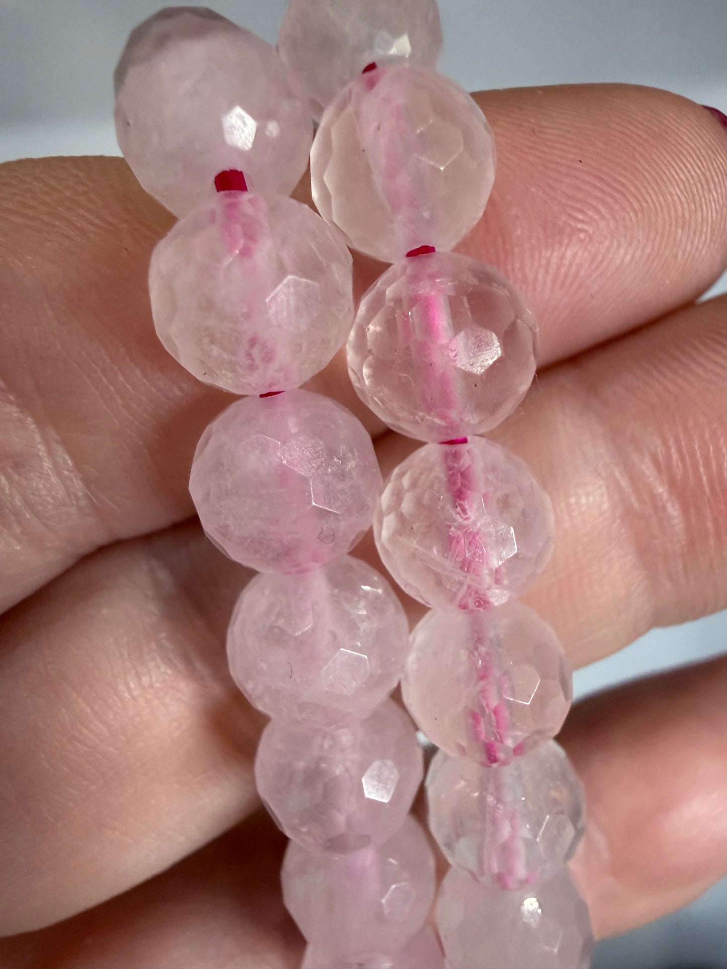 8mm Rose Quartz Faceted Bracelet

Love • Emotional Healing • Self-Love
