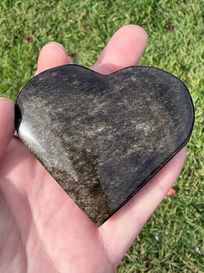 Gold Sheen Obsidian Heart – 7.3cm