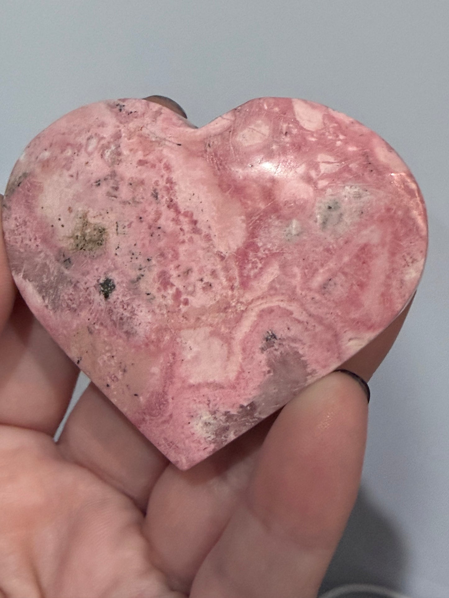Pink Rhodonite Heart (Peru) A