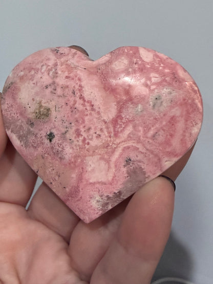 Pink Rhodonite Heart (Peru) A