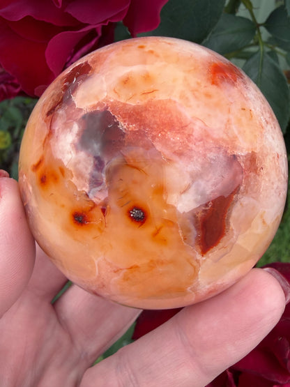 Carnelian Agate Druzy Sphere – 6.3cm