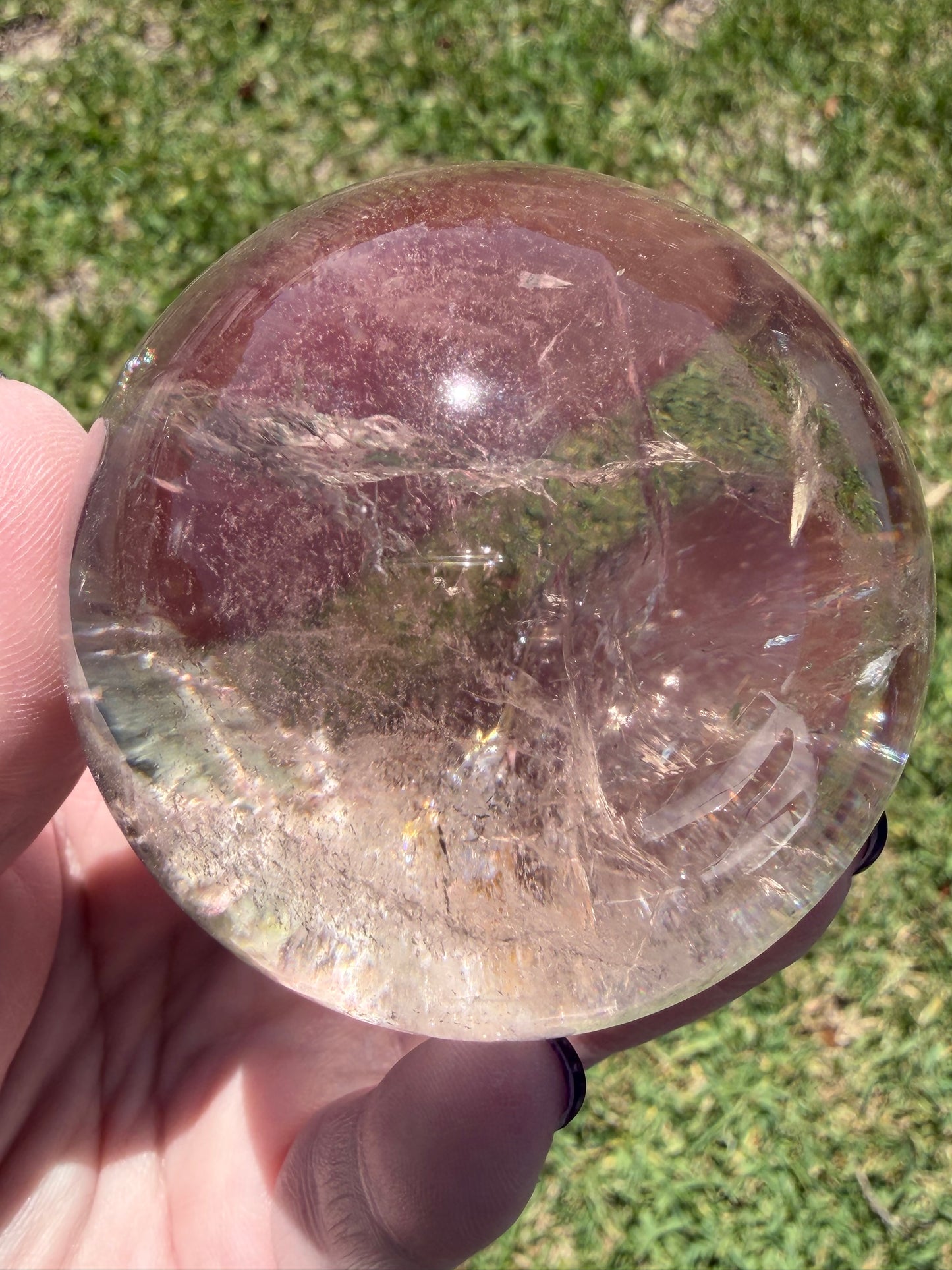 Lodolite (Garden Quartz) Sphere – 6.5cm | 366g