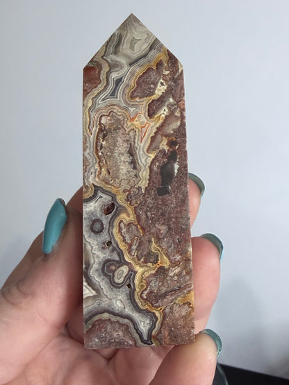 Mexican Crazy Lace Agate Tower –B