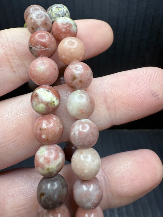 Plum Blossom Jade 8mm Bracelet - Crystal wonderland By Lisa