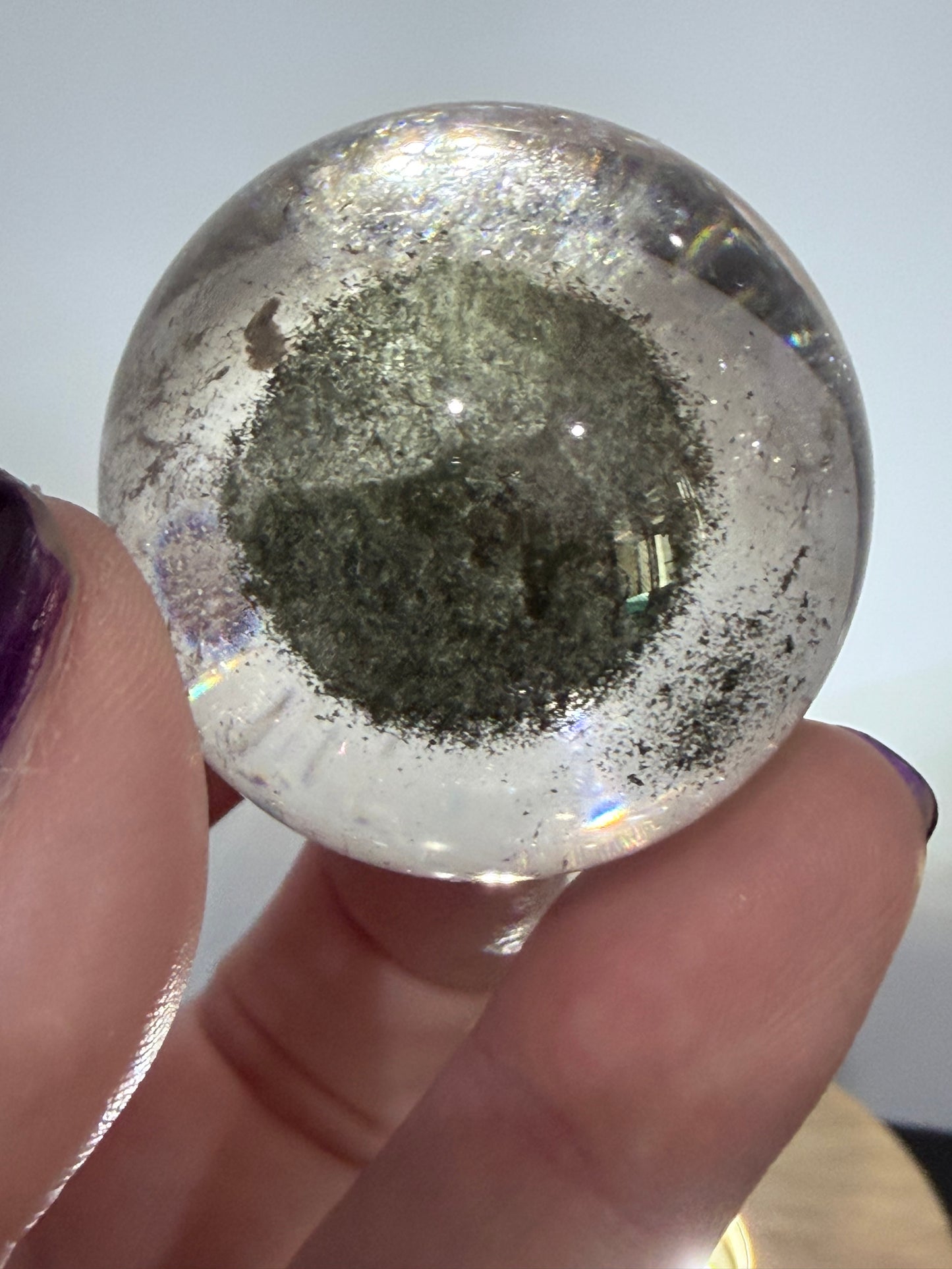 Lodolite (Garden Quartz) “Eye” Sphere – 4cm | 82g