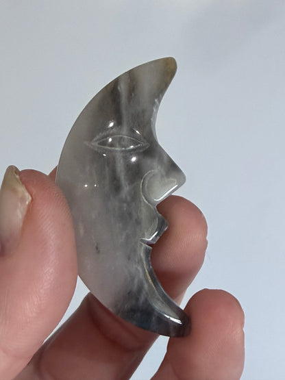 Crystal Moon Face Carvings – Choose Your Own