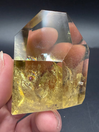 Golden Citrine Freeform — High Clarity with Rainbow Inclusions