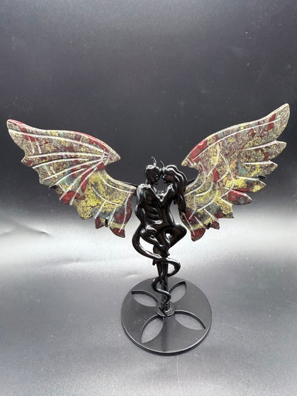 Dragon’s Blood Lovers Winged Sculpture (Devil & Angel