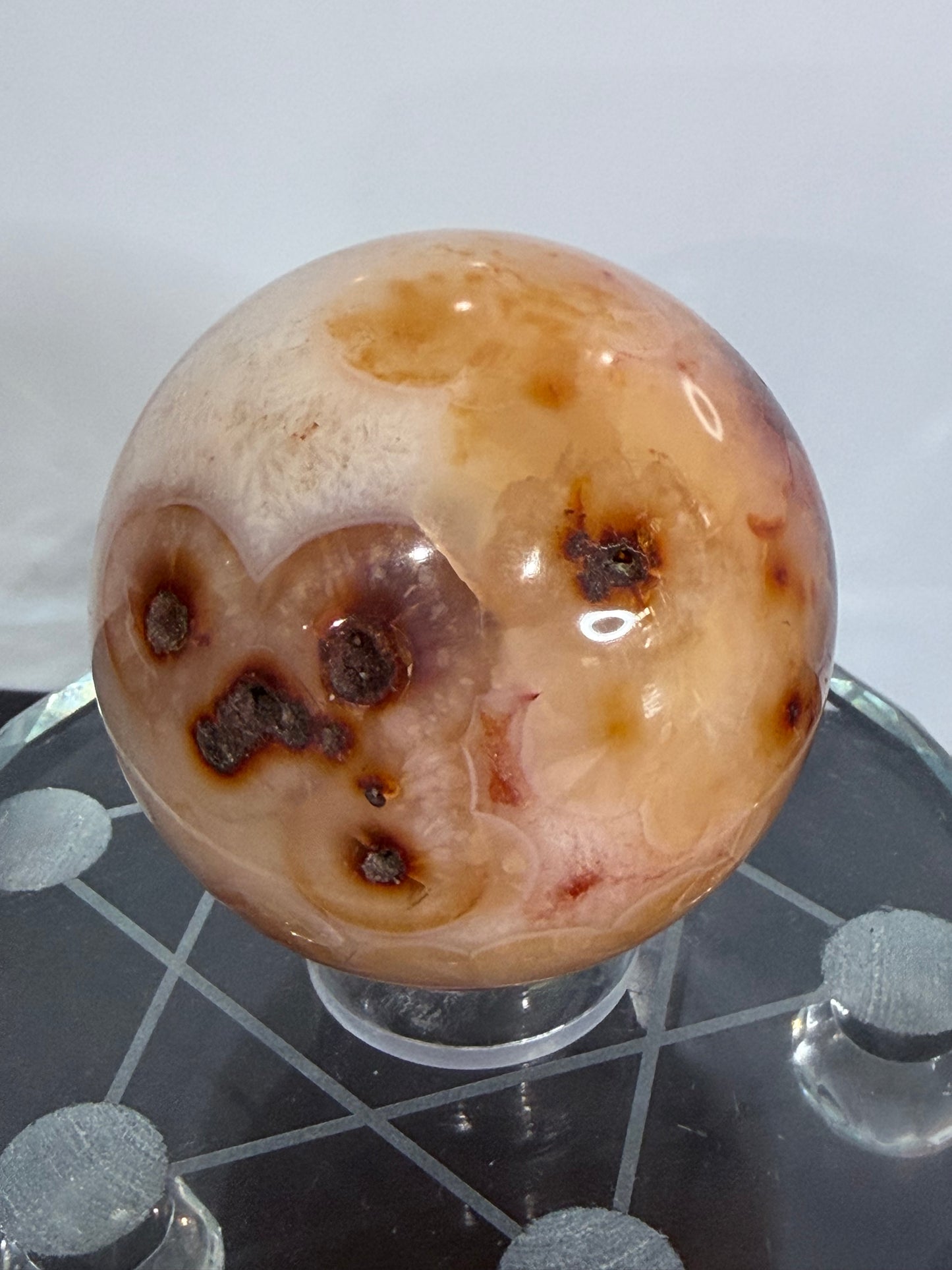 Carnelian Agate Druzy Sphere – 6.3cm