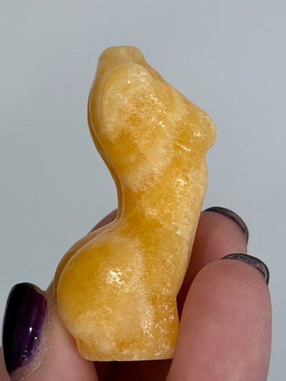 Yellow Calcite Goddess Carving – 5cm