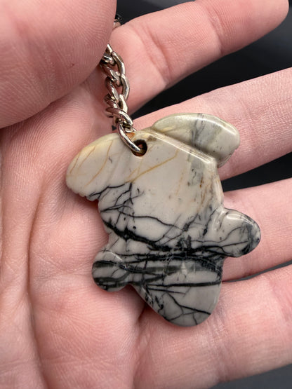 Picture Jasper Frog Keychain