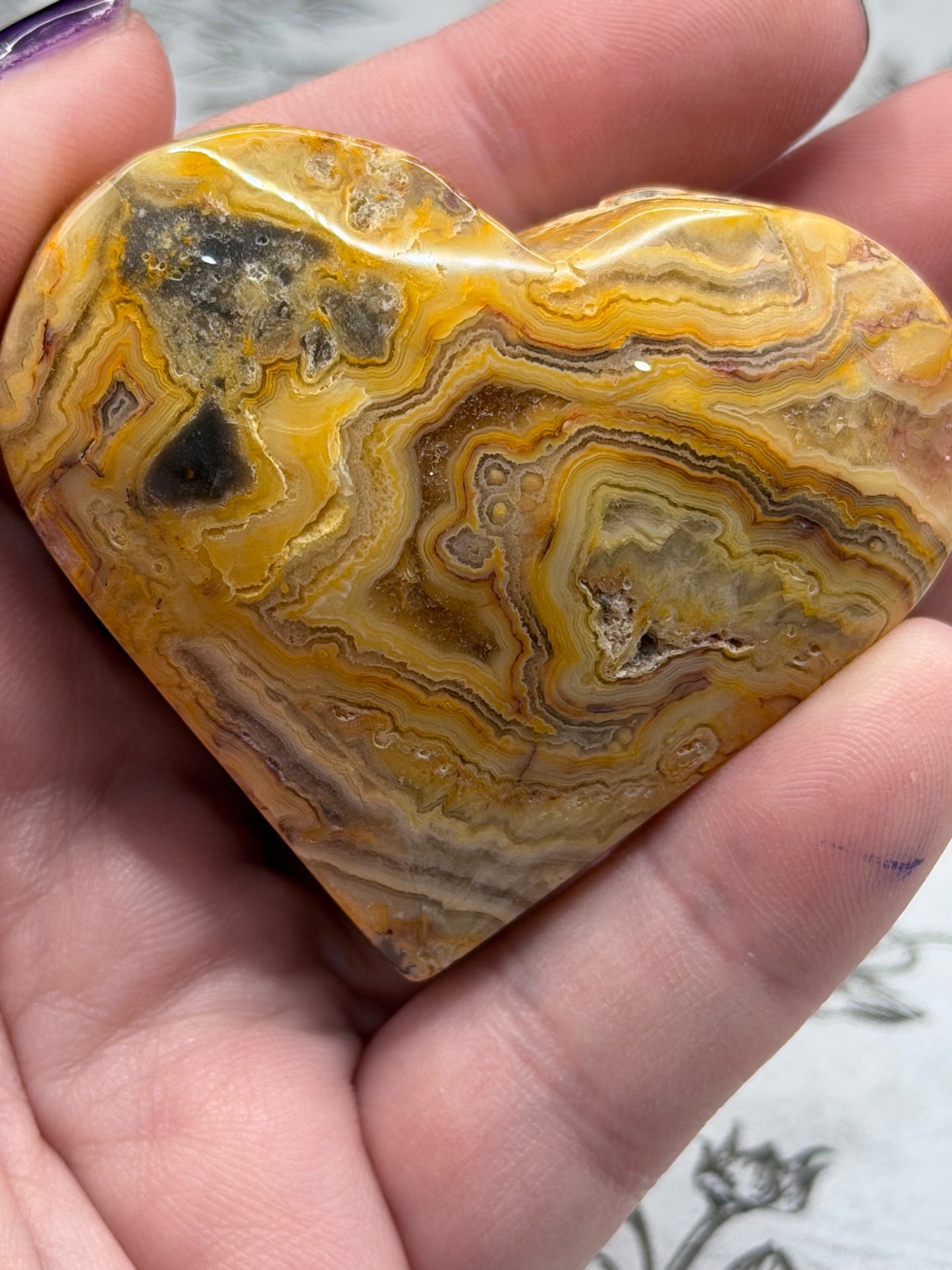 🇦🇺 Australia Map Crazy Lace Agate Heart