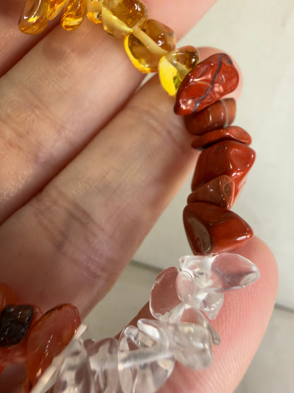 Seven Chakra Chip Bracelet