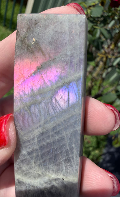 Labradorite Crystal Freeform – Pink & Purple Flash | 65g B
