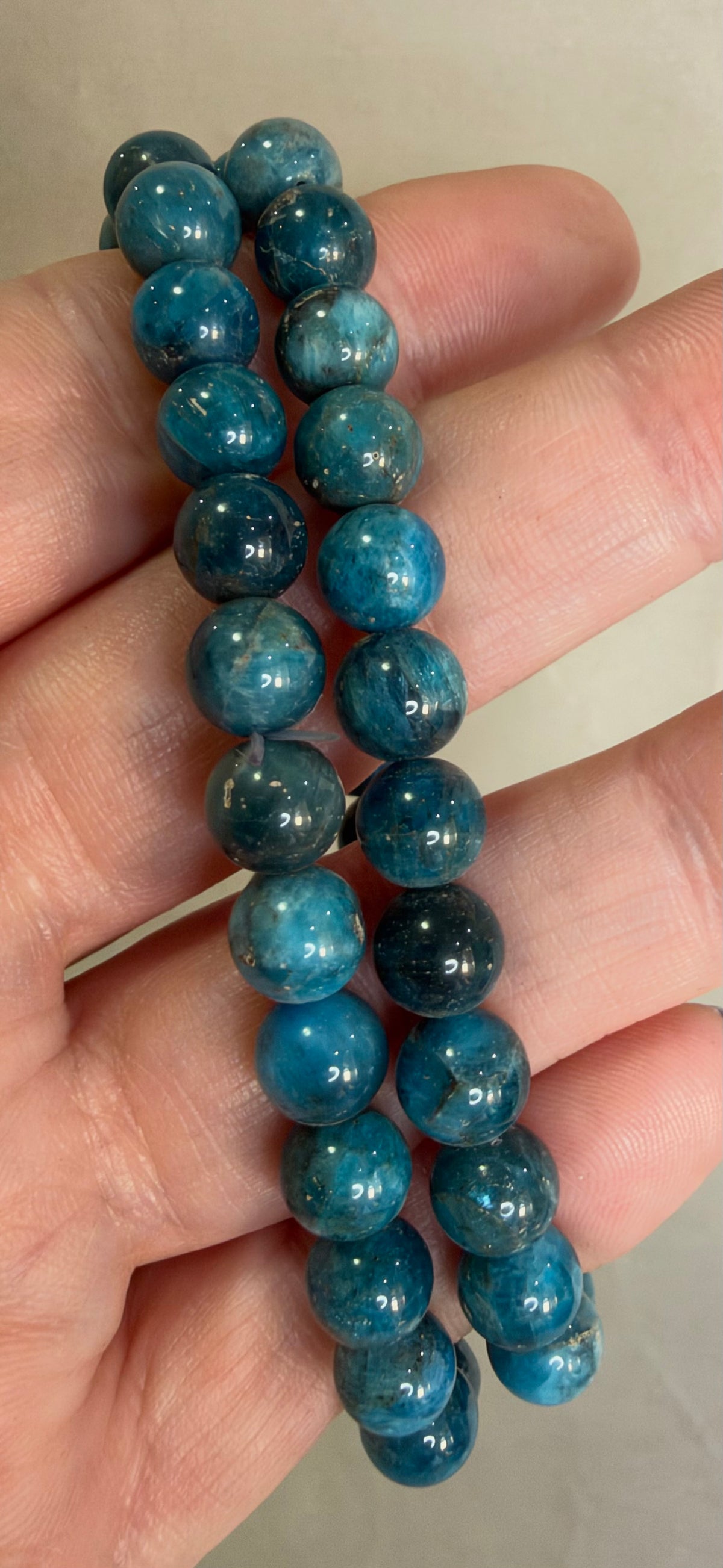 8mm Blue Apatite Bracelet