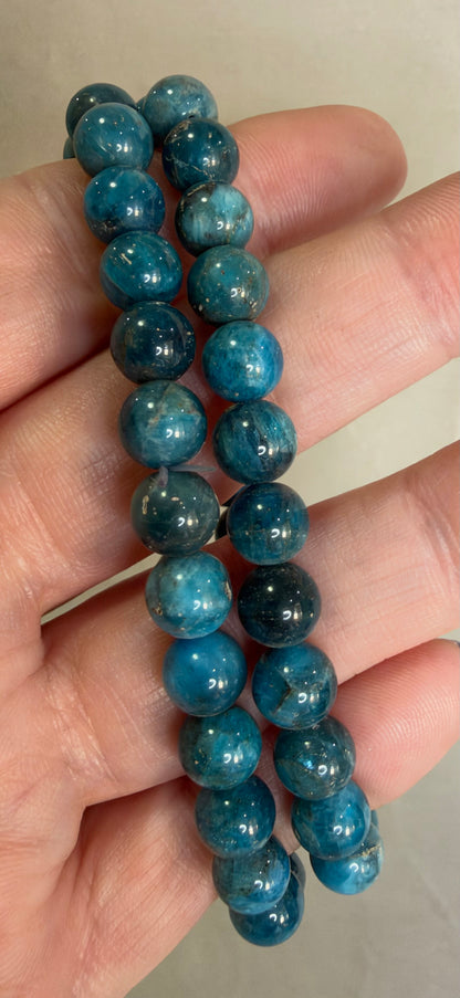 8mm Blue Apatite Bracelet