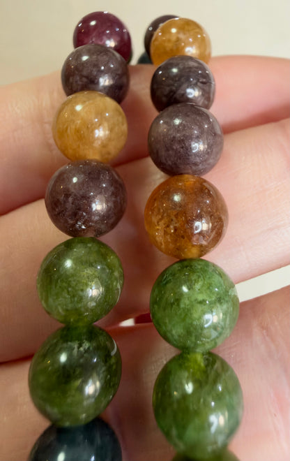 8mm Multicolour Tourmaline Bracelet