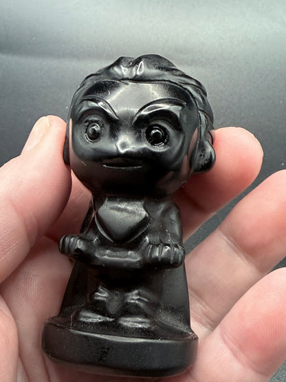Black Obsidian Superman Carving