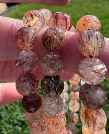 High Quality 8mm Mixed Rutile Quartz Bracelet