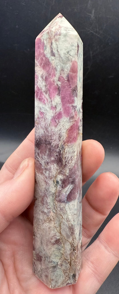 Rare Multi-Mineral Tower – Pink & Blue Tourmaline, Aquamarine, Smokey Quartz, Lepidolite & Mica - Crystal wonderland By Lisa